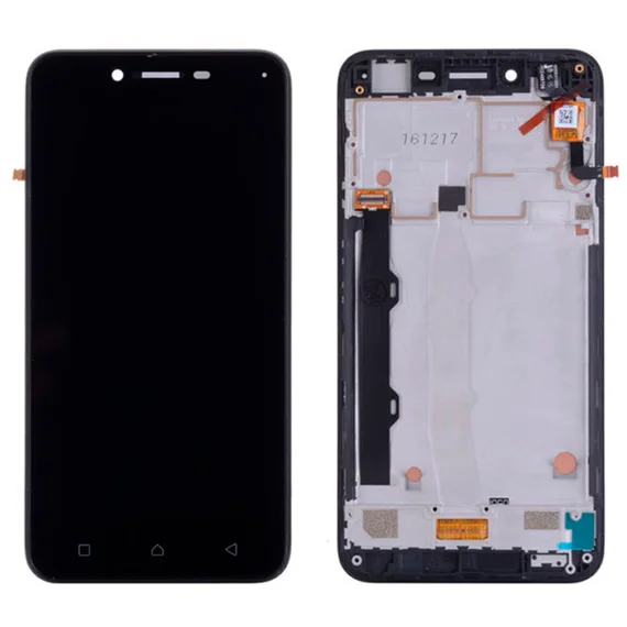 Дисплей для Lenovo K5 Plus в сборе с тачскрином на рамке (Black)