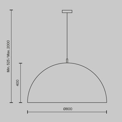 Подвесной светильник Купол / Dome E27х5, MOD169PL-05GB1. TM Maytoni