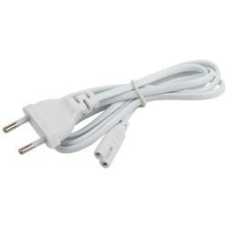 Сетевой шнур ЭРА LLED-А-CABLE-1m-W для светильников LLED-01/LLED-02/LLED-01-Х-E, длина 1 м с вилкой | Бытовые светодиодные линейные светильники