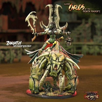 Orc Leader on beast/Zariath on Wargosaur