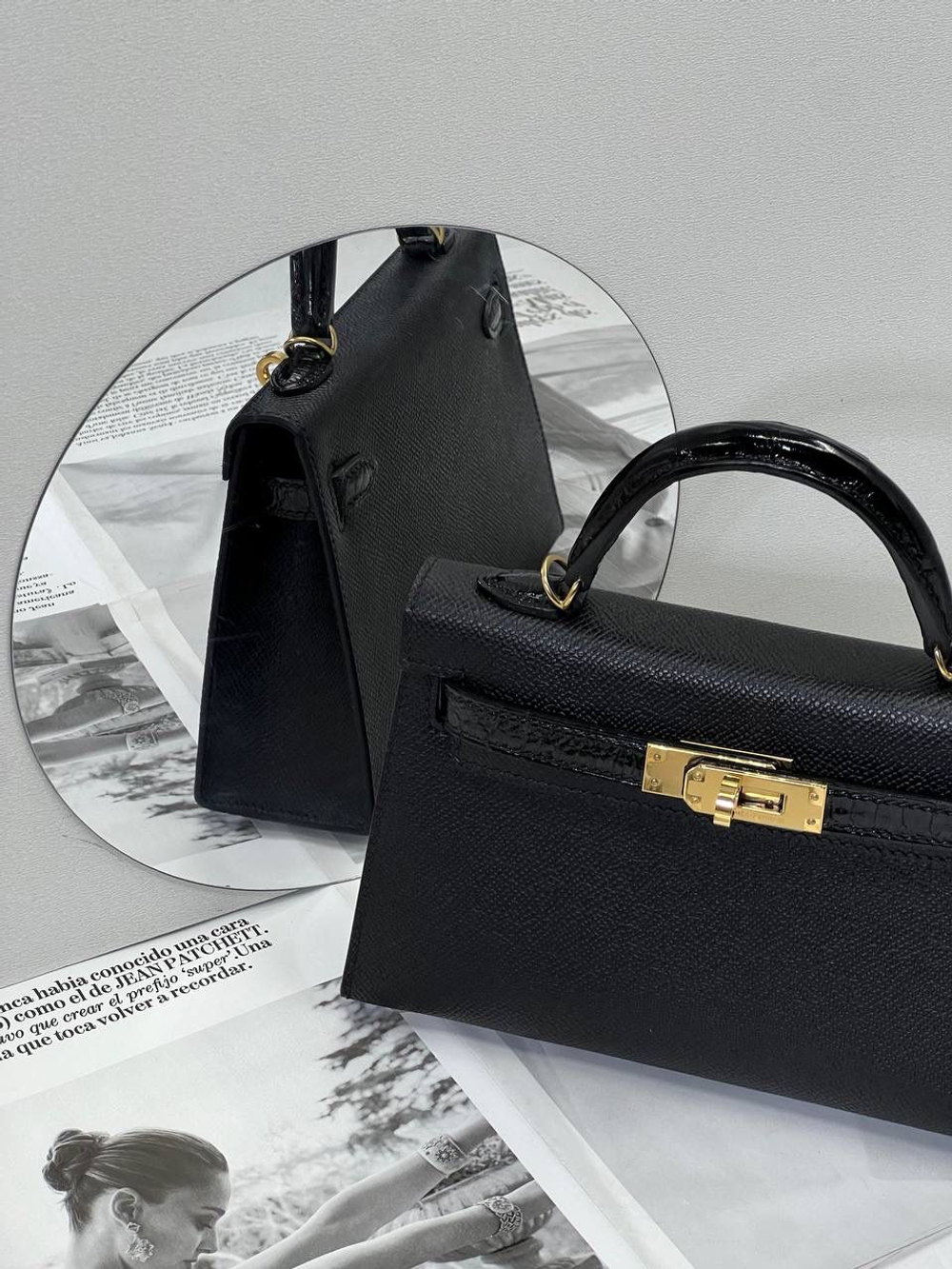 Сумка Hermes из кожи крокодила 20 см