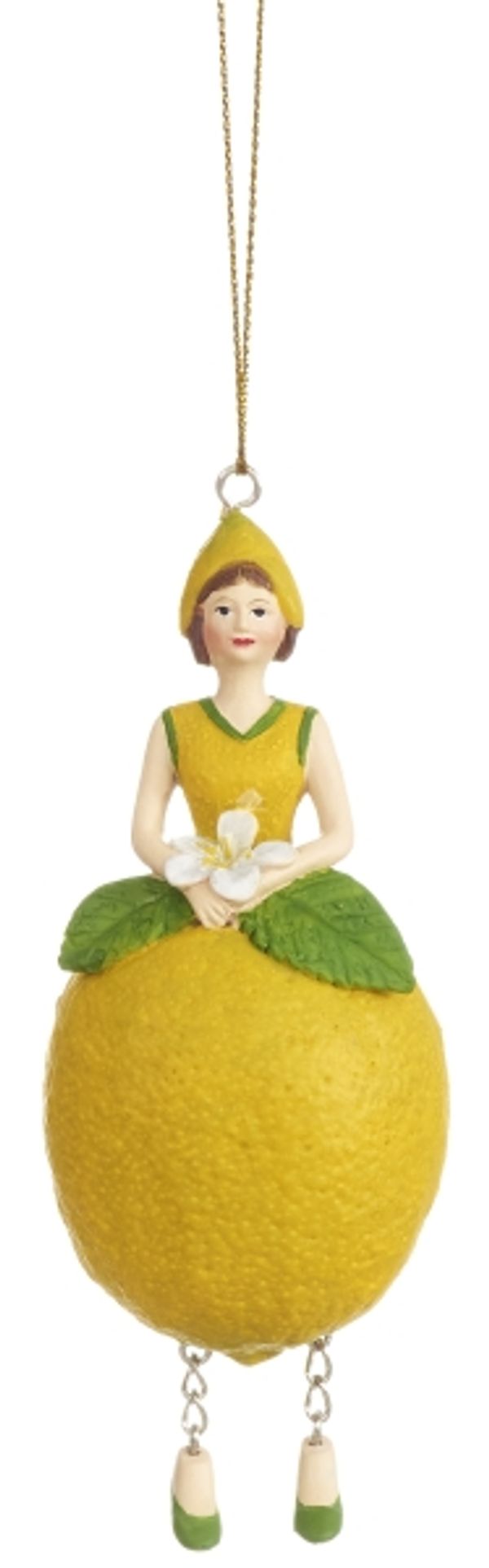 Фигурка декоративная Fiebiger Floristik: Blumenmädchen (цветочная фея) Лимон l=12 см