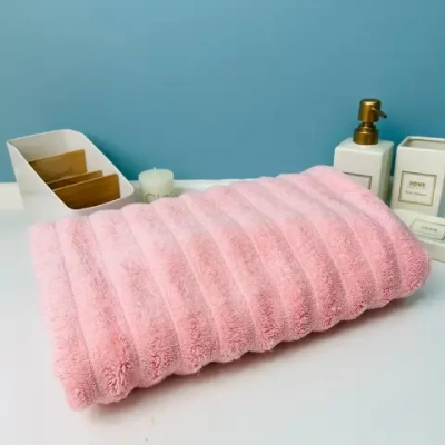 Полотенце махровое 70*140см «FLUFFY» цвет пудровый 01-050, плотность 500гр/м2