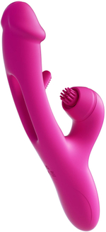 Розовый вибратор-кролик G Spot Ultra - 26,5 см. (Цвет: розовый)