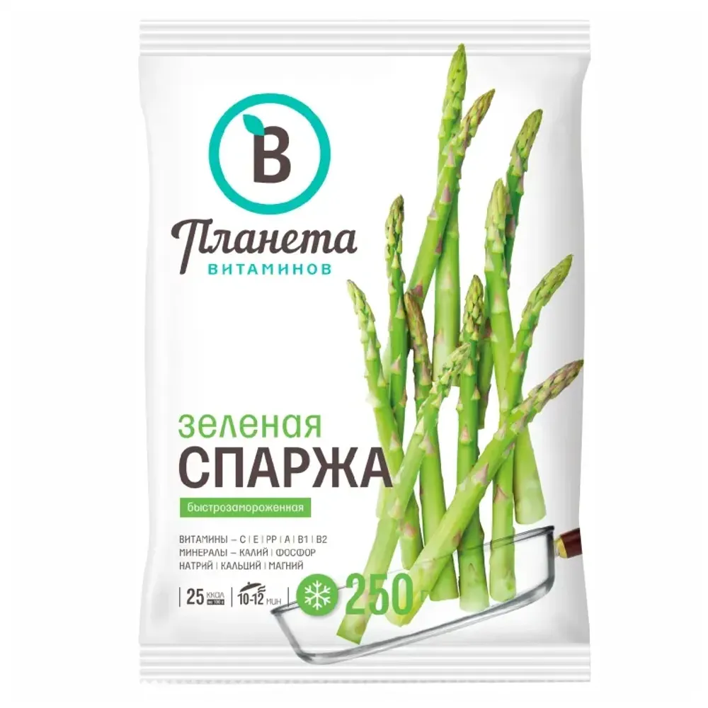 Спаржа зеленая, Планета Витаминов, 250 г, (20)