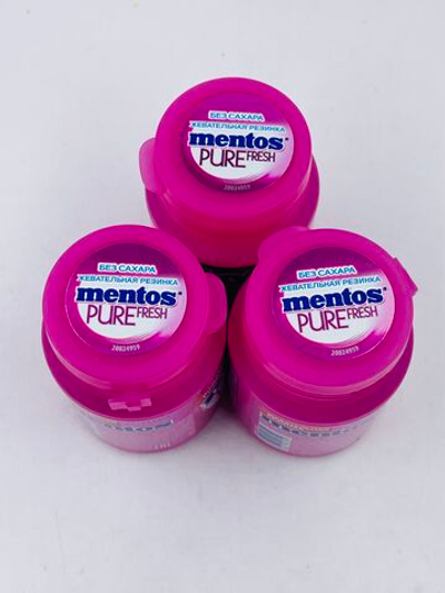 Mentos набор жевательных резинок без сахара Pure fresh Тутти-Фрутти, 3 шт. по 54 г