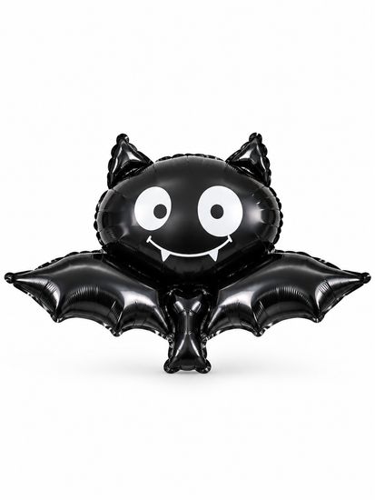 Шар с клапаном (14''/36 см) Мини-фигура, Летучая мышь, Черный, 5 шт. в уп.