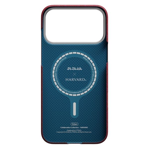 Чехол Pitaka Edge Case для iPhone 17 Pro, Гарвардский багровый | Harvard Crimson