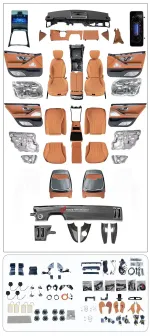 Переделка интерьера для MERCEDES-BENZ W221 2006 - 2013 АПГРЕЙД ДО W223 2020 - 2024 АМГ Мерседес Бенц S класс
