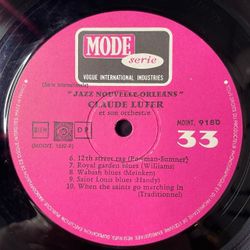 Винтажная виниловая пластинка LP Claude Luter Et Son Orchestre Jazz Nouvelle Orleans (France 1964)