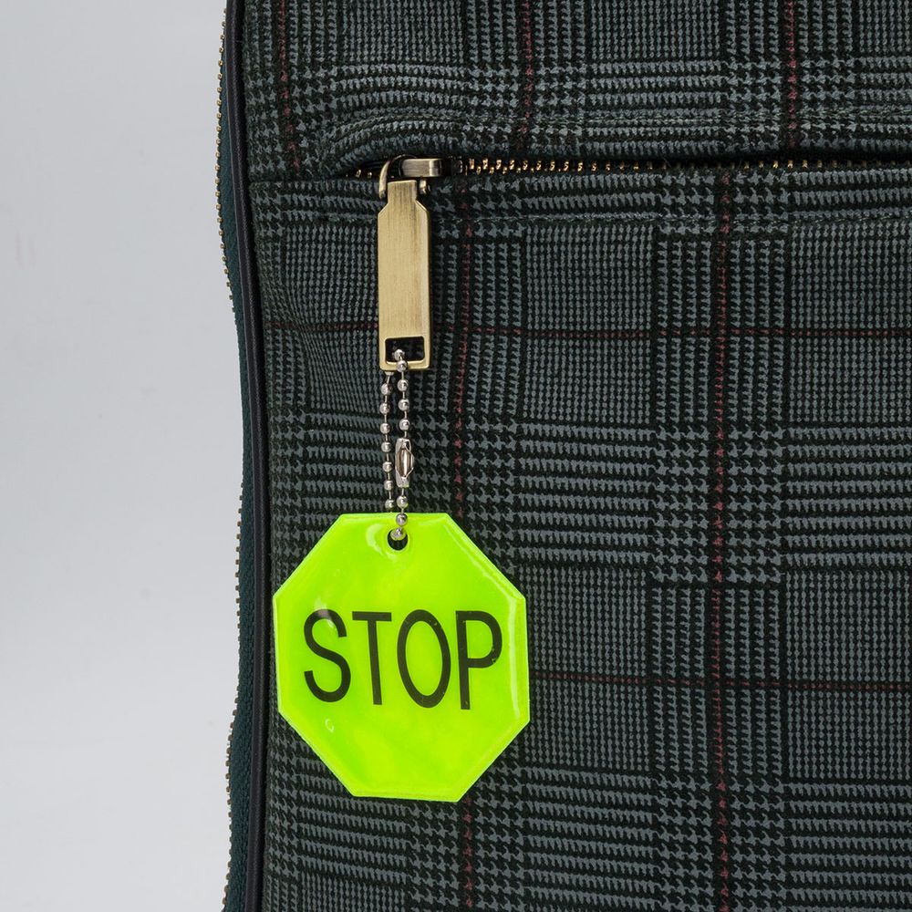 Светоотражающий элемент Стоп (Stop) ⌀5 см, цв. жёлтый, 2 шт