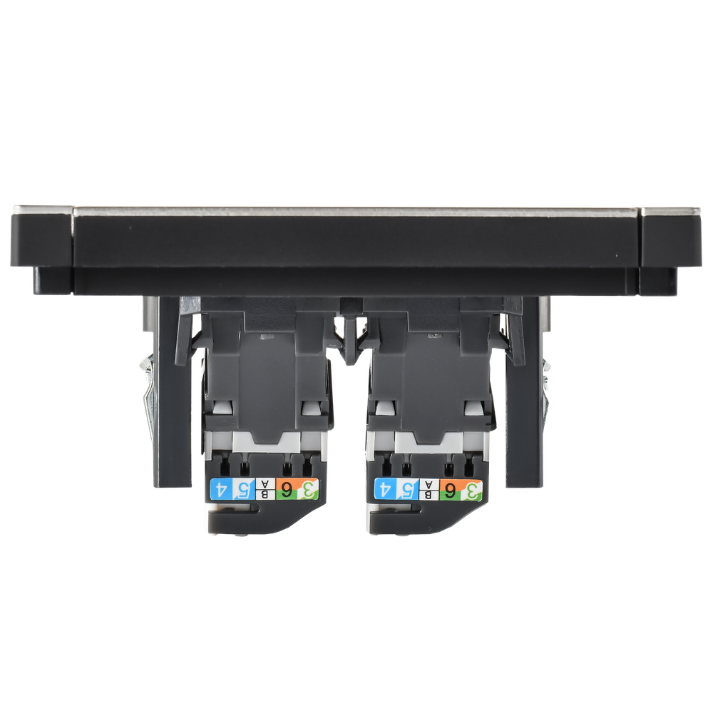 FORTE&PIANO Розетка компьютерная двойная RJ45 кат.5E FP633M металл шампань IEK