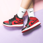 Jordan 1 Mid Gym Red Black GS