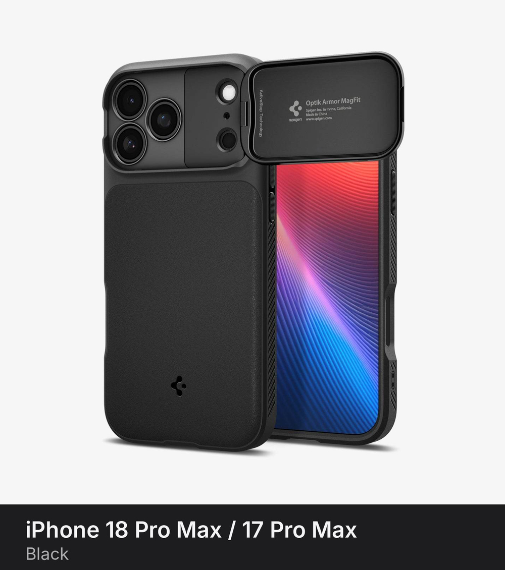 Чехол Spigen Optik Armor MagSafe для iPhone 18 Pro Max / 17 Pro Max Black