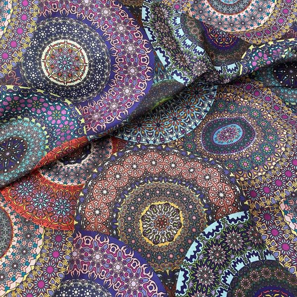 отрез 40 см. МОЗАИКА РЕЛАКС ФИАЛКА 100% хлопок Handmade Fabrics 3