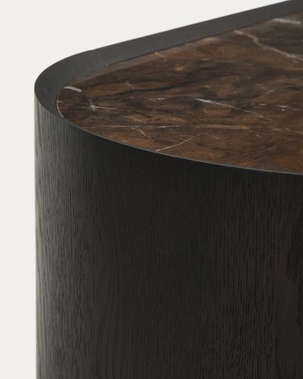 Комод Nemore с 3 ящиками из шпона дуба и керамики Emperador