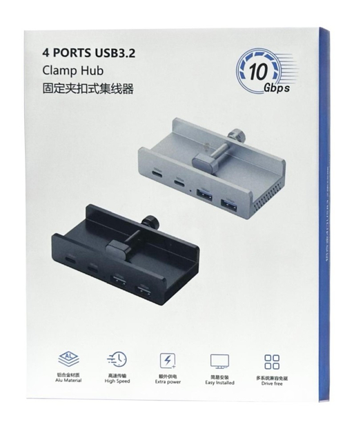 USB-С хаб Orico HCL-2A2C-SL USB3.2x2/USB-Cx2 серебристый