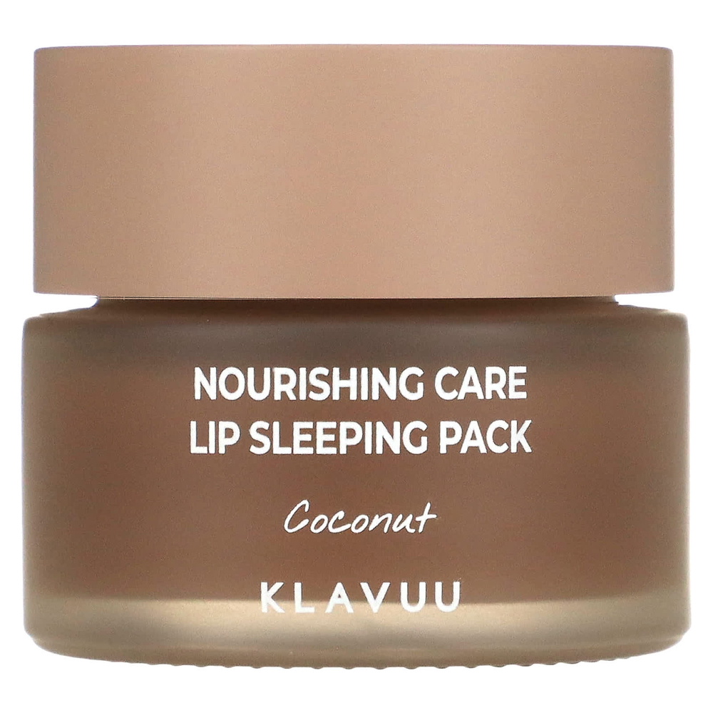 KLAVUU, Nourishing Care, ночная маска для губ, кокос, 20 г (0,70 унции)