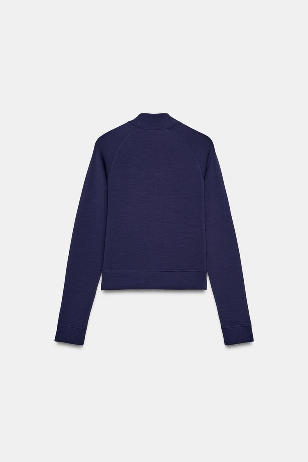 ZARA ПРИТАЛЕННАЯ КУРТКА НА МОЛНИИ, МОРСКОЙ СИНИЙ