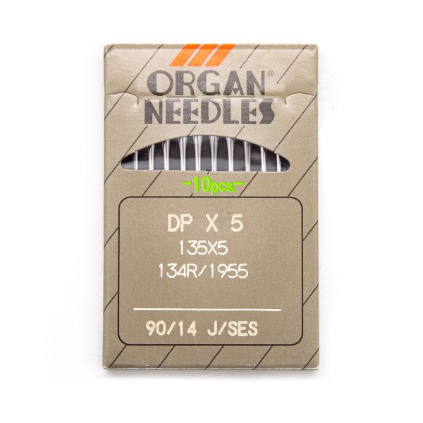 Иглы для промышленных швейных машин DPx5, №90 SES, 10 шт, Organ