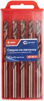 Сверло по металлу Cutop Profi с кобальтом 5%, 9 x 125 мм (5шт./уп.)