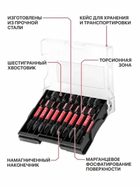 Бита торсионные ударные магнитные P.I.T. (PZ2x50 мм, 1 шт)