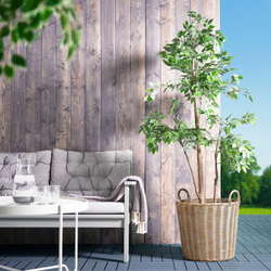 IKEA FLODBJÖRK  (ИКЕА ФЛОДБЙÖРК)  -  Крышка для цветочного горшка, закрытая/открытая, светло-серо-коричневая, 41 см