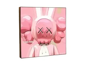 Постер на деревянной основе Игрушка Kaws Pink 713125