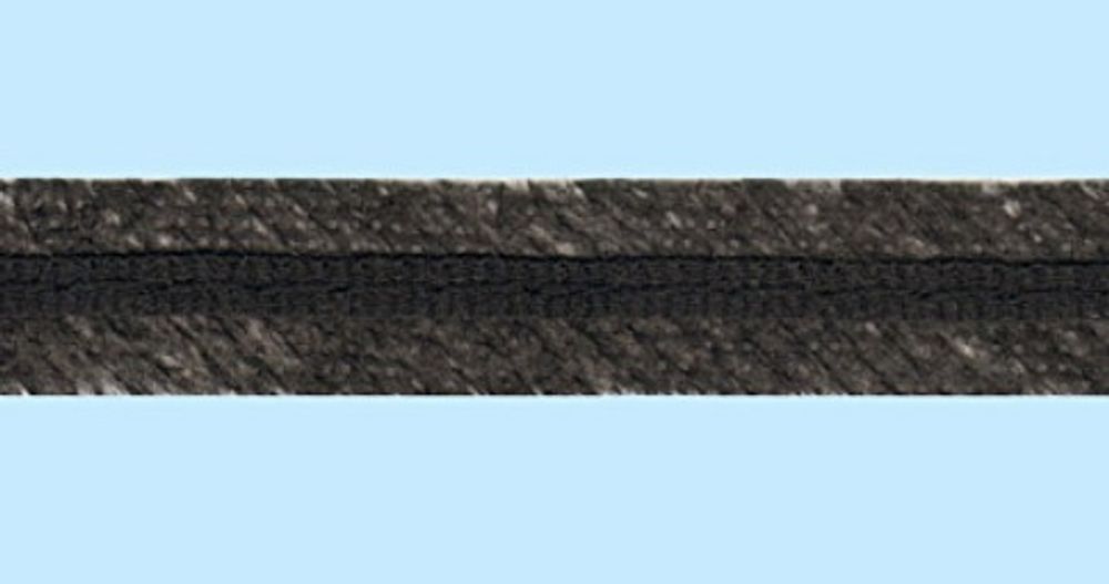 Тесьма усиленная клеевая с сутажом 12.0 мм, (фасовка) 5х3 м, черный, B, Gamma G-112st