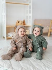 Комбинезон флисовый "Олива" 0+