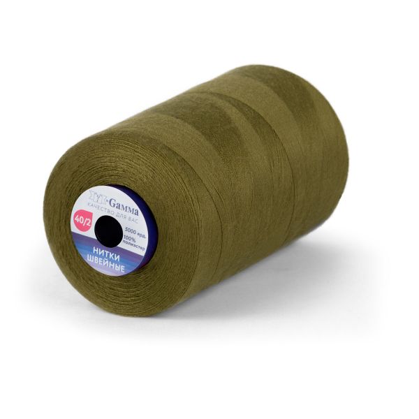 Нитки универсальные Gamma 40/2, 4570 м (5000 ярд) / 1 кат., 418 хаки