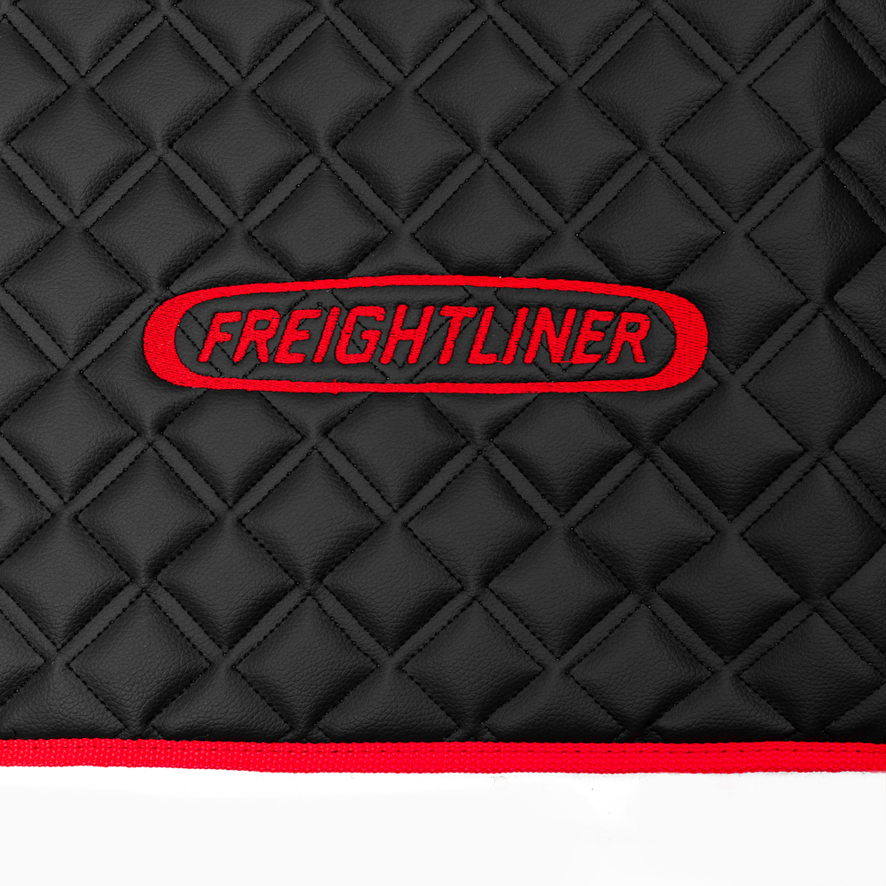 Ковры FREIGHTLINER CENTRY (механика) (экокожа, черный, красный кант, красная вышивка)
