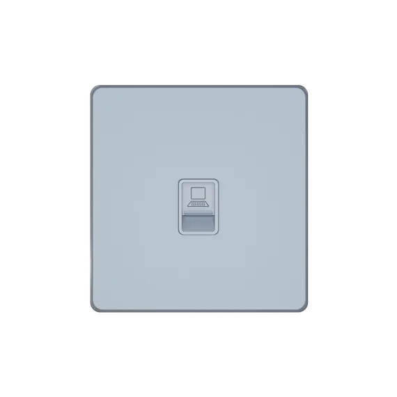 Розетка компьютерная RJ-45 Cat 5e Systeme Electric Infinity Стальное небо FSE001183