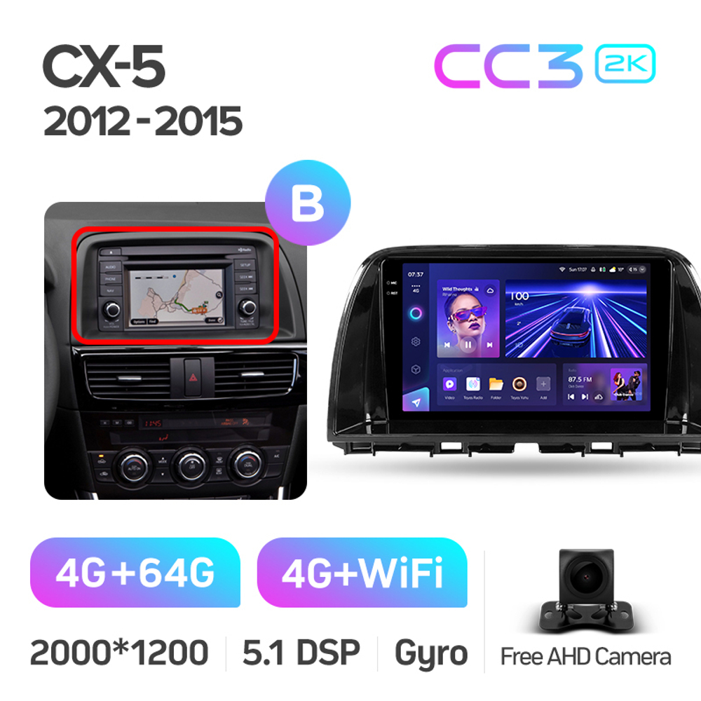 Teyes CC3 2K 9"для Mazda CX-5 2012-2015