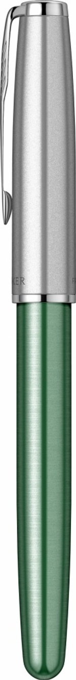 Перьевая ручка Parker Sonnet Essentials Green SB Steel CT 2169362, перо: F, цвет чернил black, в подарочной упаковке.