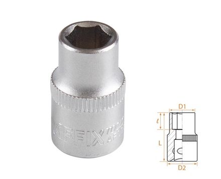 Цена на AFFIX (AF00030009) Головка торцевая стандартная шестигранная 3/8", 09 мм