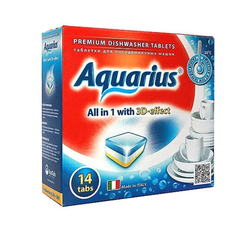 Таблетки AQUARIUS для посудомоечных машин All in1 14 таб.