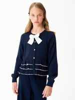 Кардиган для девочки 1165 сине-белый