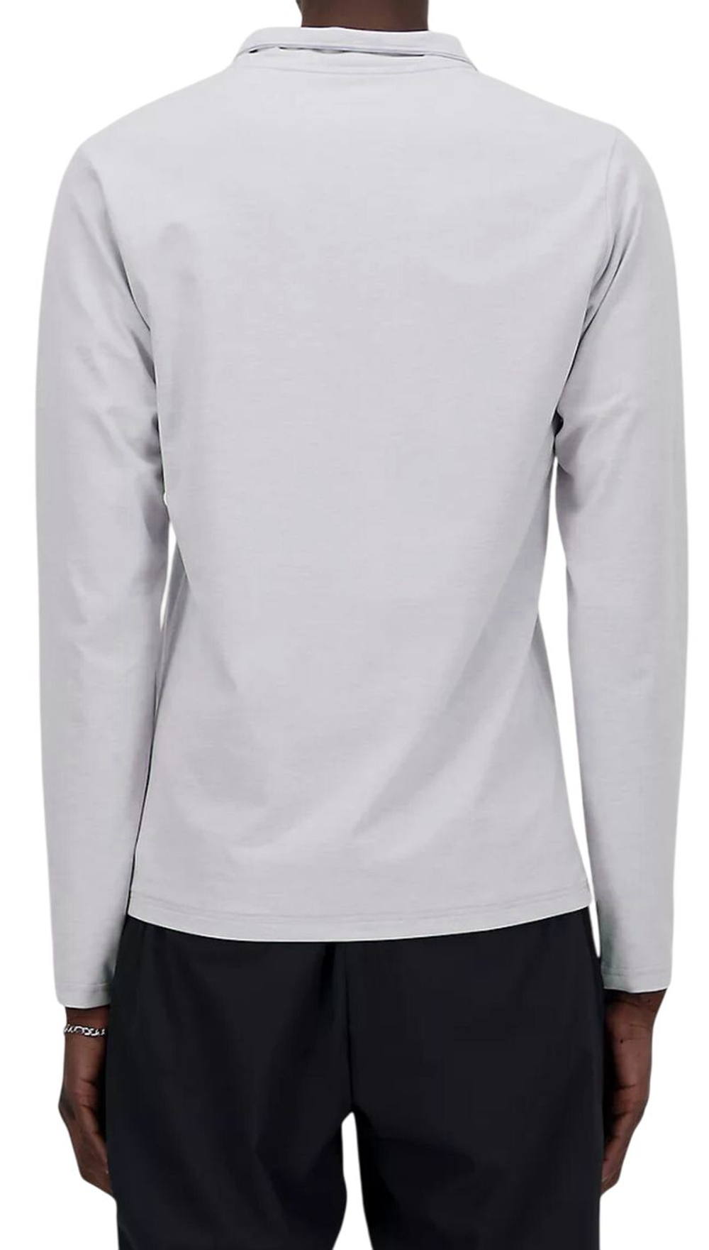 Мужская теннисная футболка New Balance Space Dye 1/4 Zip — athletic grey