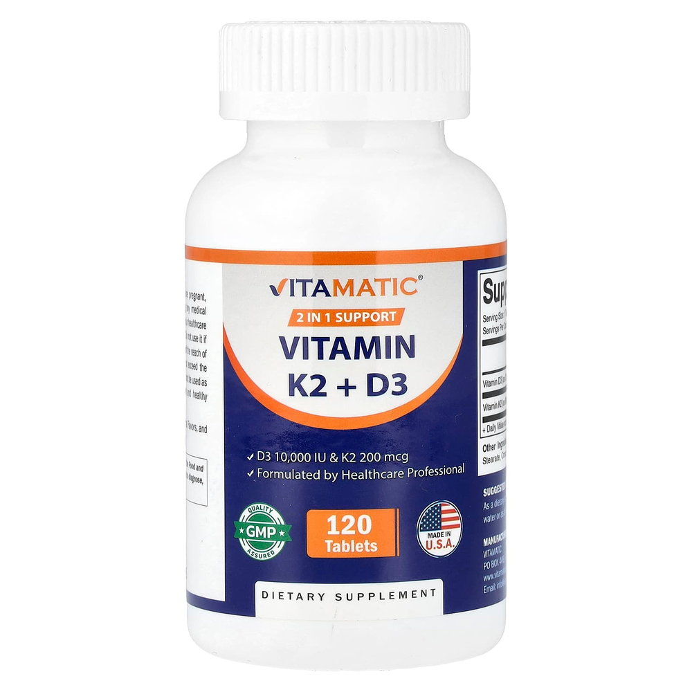 Vitamatic, витамин K2 и D3, 120 таблеток