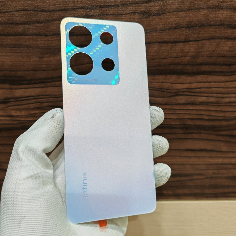Крышка для Infinix Note 30 (X6833) Оригинальная (заднее стекло) цвет: Белый / Голубой