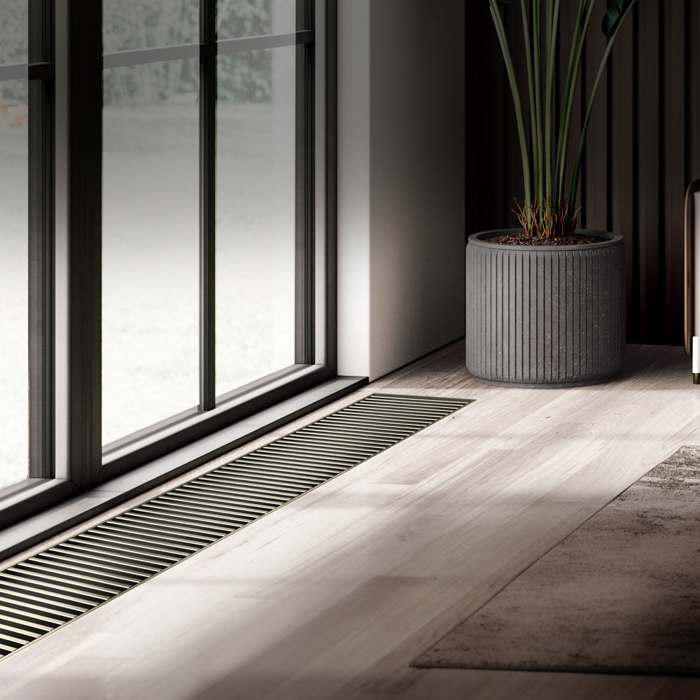 Конвектор внутрипольный Royal Thermo ATRIUM TURBO-110/400/1500-DG-U-LB