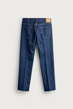 ZARA X AARON LEVIN ДЖИНСЫ BOOTCUT СО СТРЕЛКАМИ, СИНИЙ