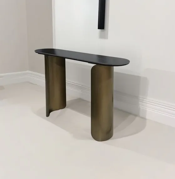 Консоль Leadi, 120х40 см, черная керамика