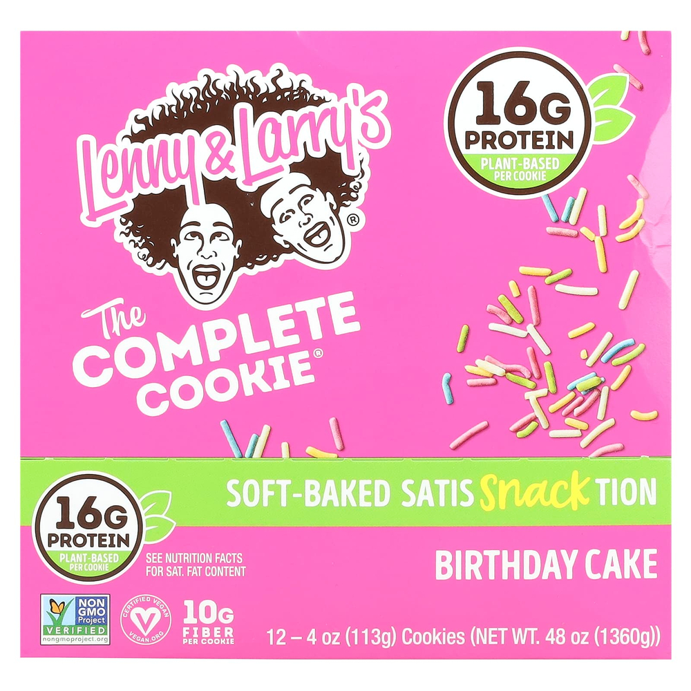 Lenny & Larry's, The Complete Cookie®, праздничный торт, 12 печений, 113 г (4 унции)
