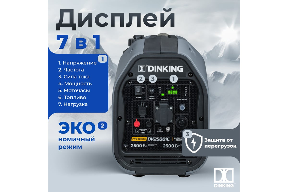 Бензиновый инверторный генератор Dinking DK2500iC ГЕН034