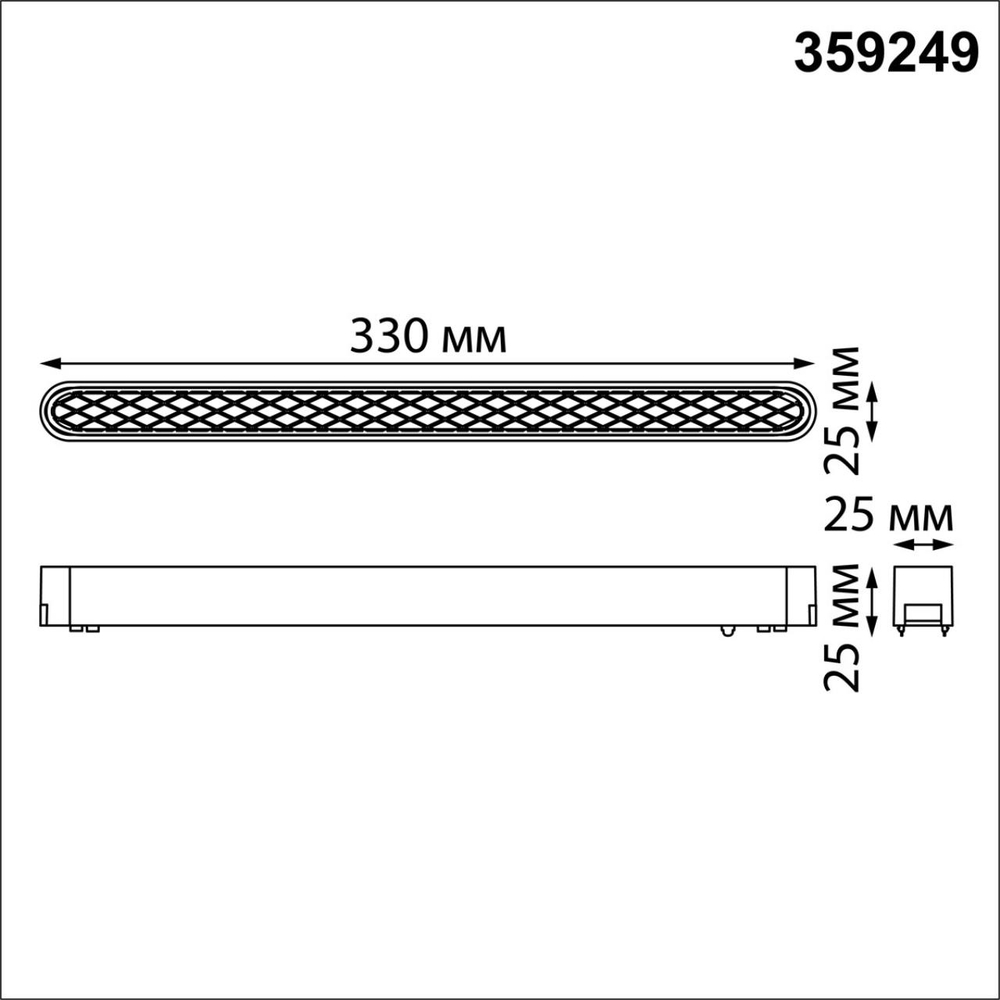 359249 SHINO NT23 186 белый Трековый светильник для низковольтного шинопровода IP20 LED 18W 48V 1080Лм 3000К SMAL