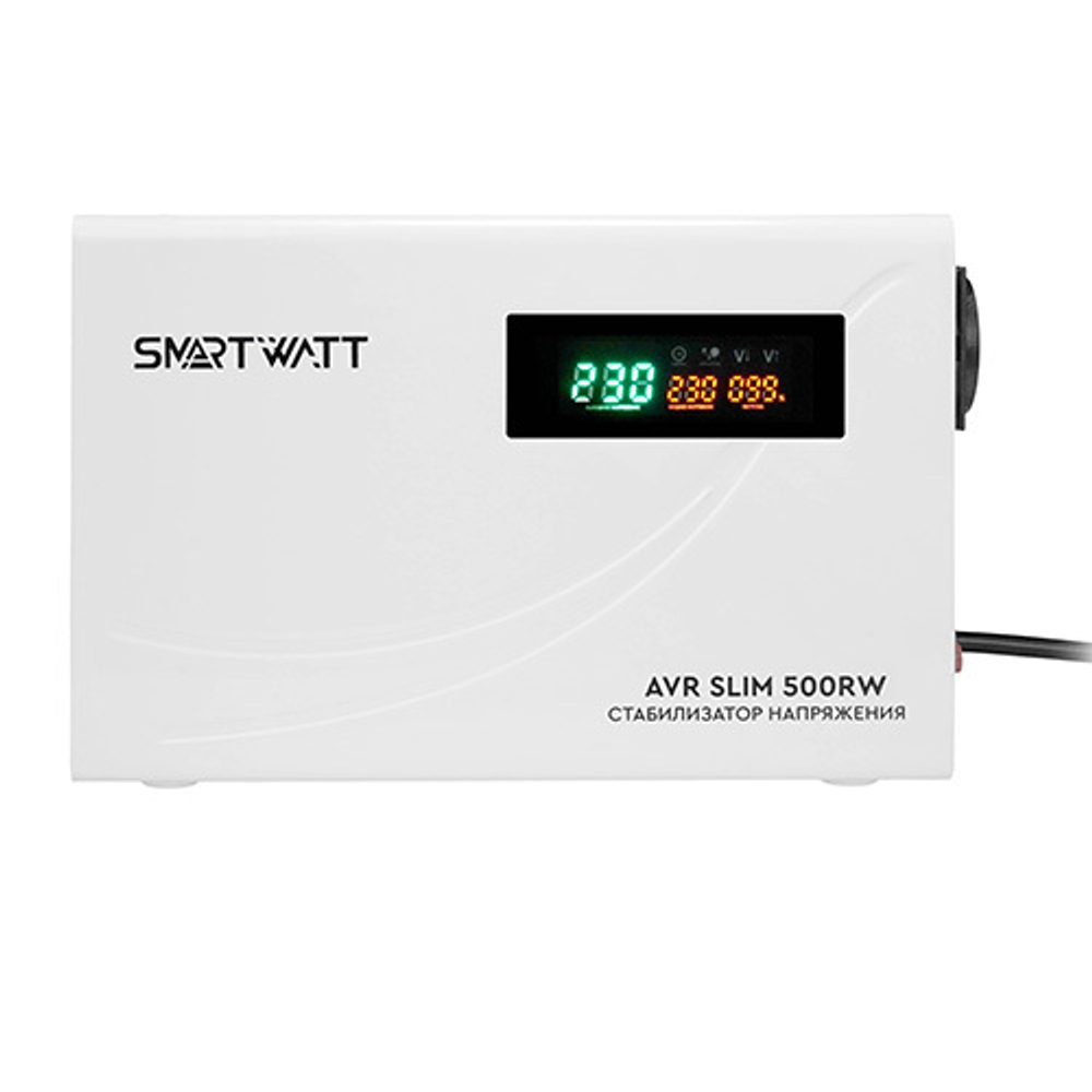 Настенный, стабилизатор напряжения SMARTWATT AVR SLIM 500RW 500VA, 0.5 кВт