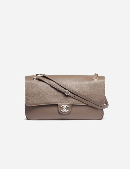 Сумка Chanel Maxi Flapbag Grained Calfskin & Silver Metal 