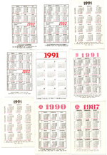 № 24 Набор Календариков 25 шт. Фауна, животные, птицы и рыбы 1977-1992 гг.